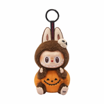 Pop Mart LABUBU Happy Halloween Party Series — Sitting Pumpkin Vinyl Plush Pendant