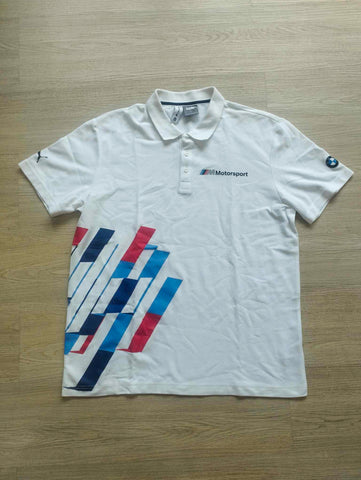 Used Puma BMW Motorsport Graphic White Polo Shirt